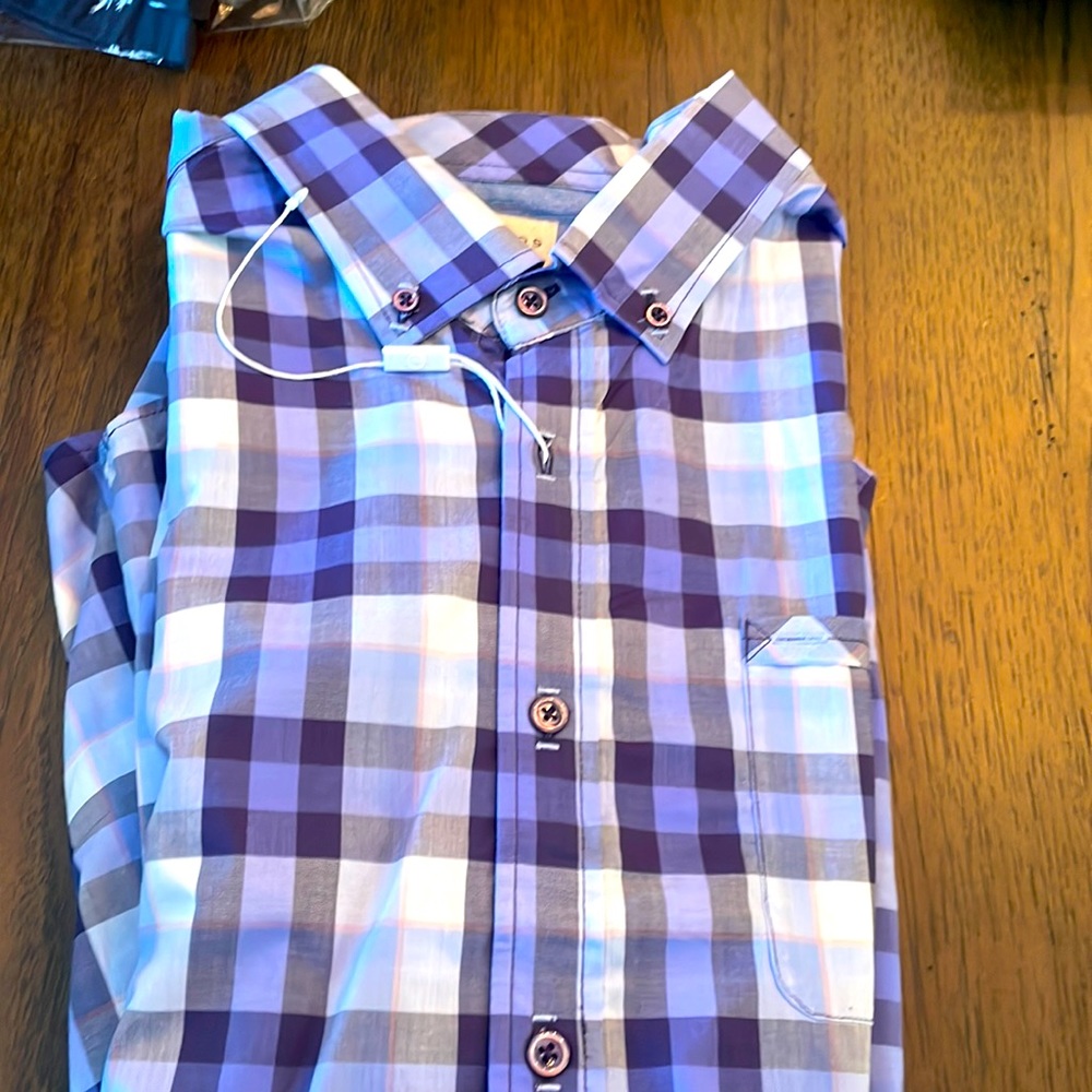 7 diamonds brand button down long sleeve dress shirt